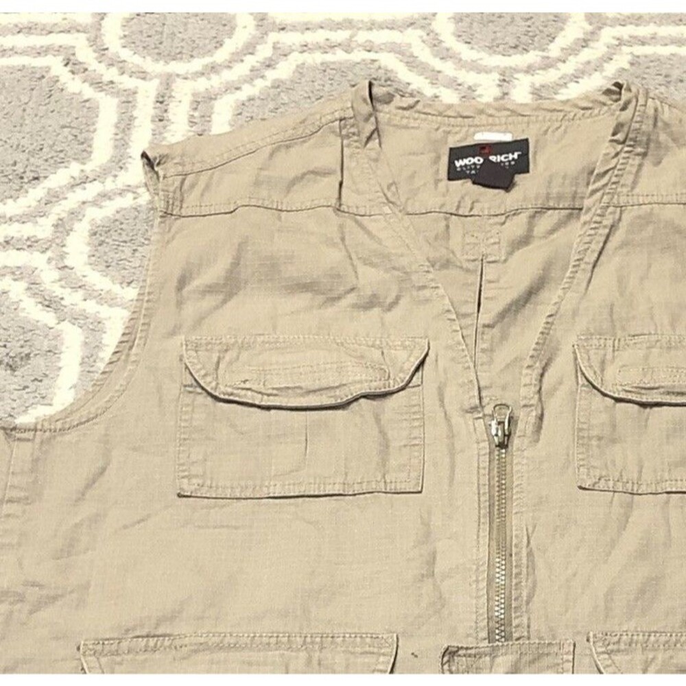 Woolrich Elite Series Tactical Vest Men’s Medium Tan Fishing Hunting Utility - Picture 6 of 7
